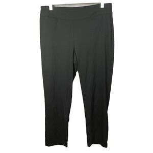 Talbots Pants‎ Womens 8 Black Pull On Stretch Crop Slimming Comfort Career EUC